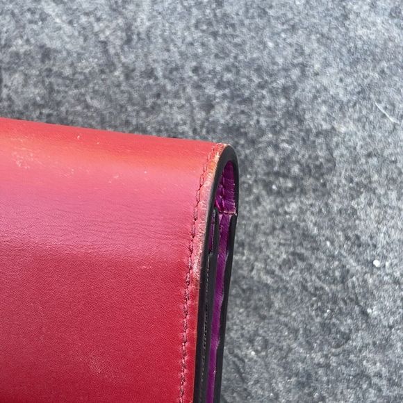 Gucci GG Supreme Monogram Calfskin Padlock Continental Wallet Red Pink - Picture 3 of 13